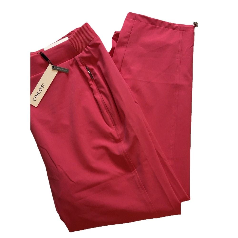 Chicos Zenergy UPF Neema Bungee Crop Pants Pink Bromeliad 570357779 Size 1 US 8 - Picture 3 of 16